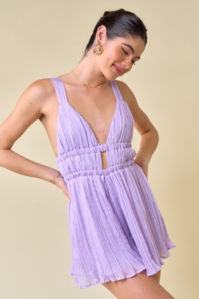 The Denim Bar Lavender Haze Romper