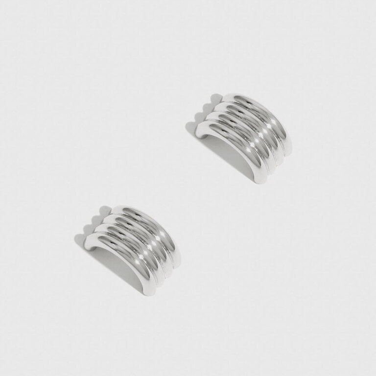 Drae Ribbed Rectangle Studs