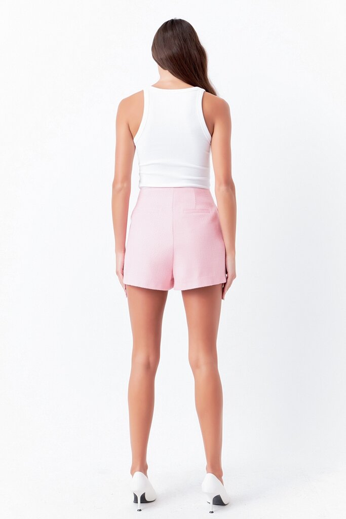 2.7 August Apparel Jenna Tweed Shorts