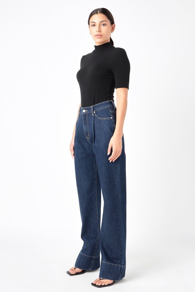 The Denim Bar Soft Mock Neck Bodysuit