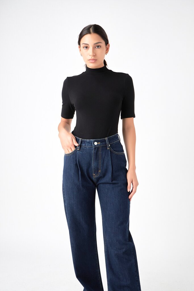 The Denim Bar Soft Mock Neck Bodysuit