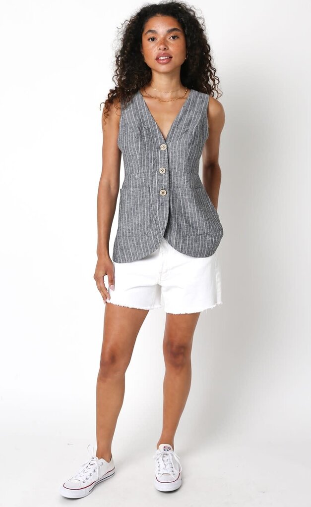 The Denim Bar Brandi Pinstripe Top