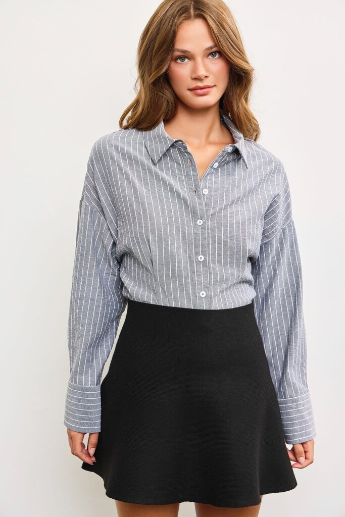 The Denim Bar Janice Pinstripe Shirt