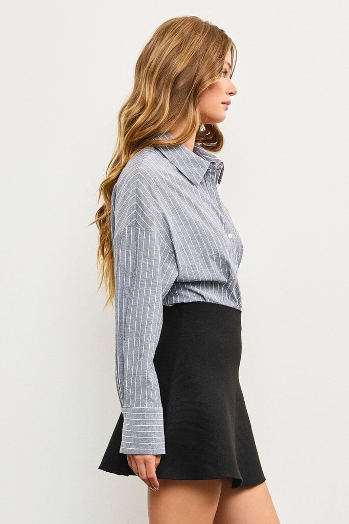 The Denim Bar Janice Pinstripe Shirt