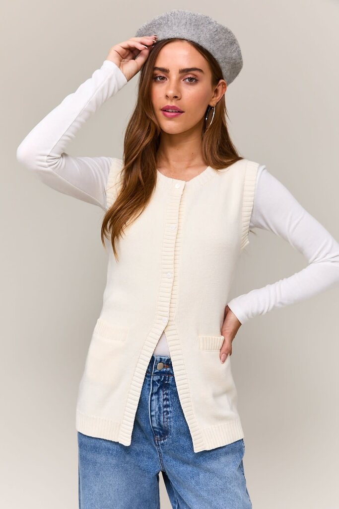 The Denim Bar Julie Knit Vest