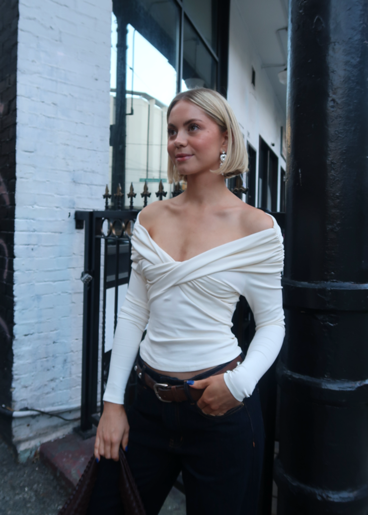Line + Dot Towne Off Shoulder Top