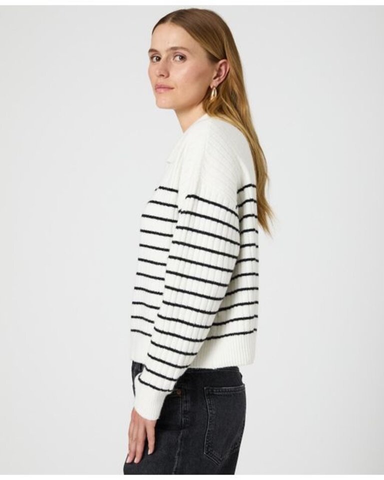 French Connection Vhari Collar Longsleeve Stripe Sweater