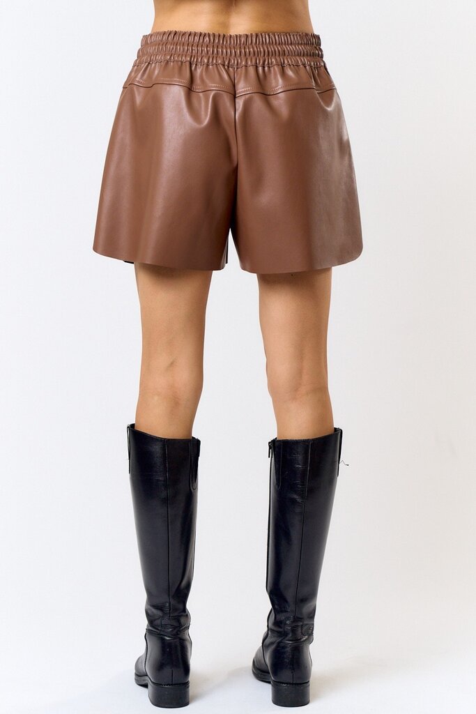 The Denim Bar Jessa Leather Shorts
