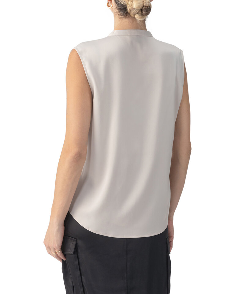 Sanctuary Tie Neck Satin Shell