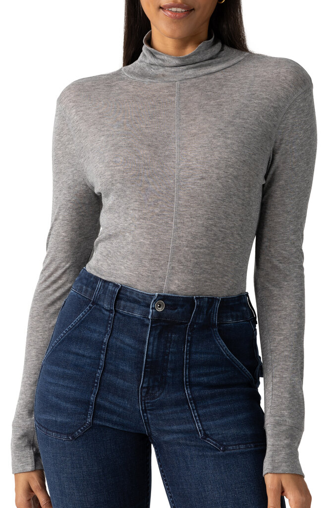 Sanctuary Seamed Mock Neck