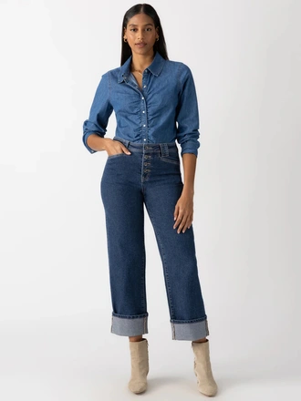 Sanctuary Luna Cuffed Denim Pant