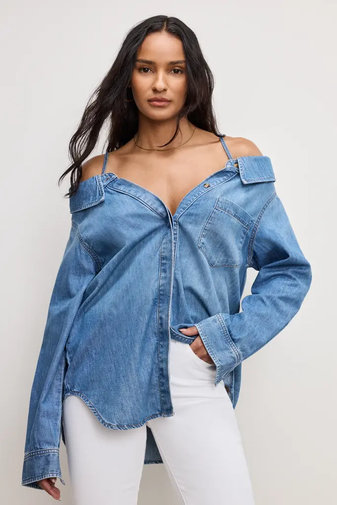 Good American Denim Off The Shoulder