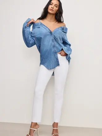 Good American Denim Off The Shoulder