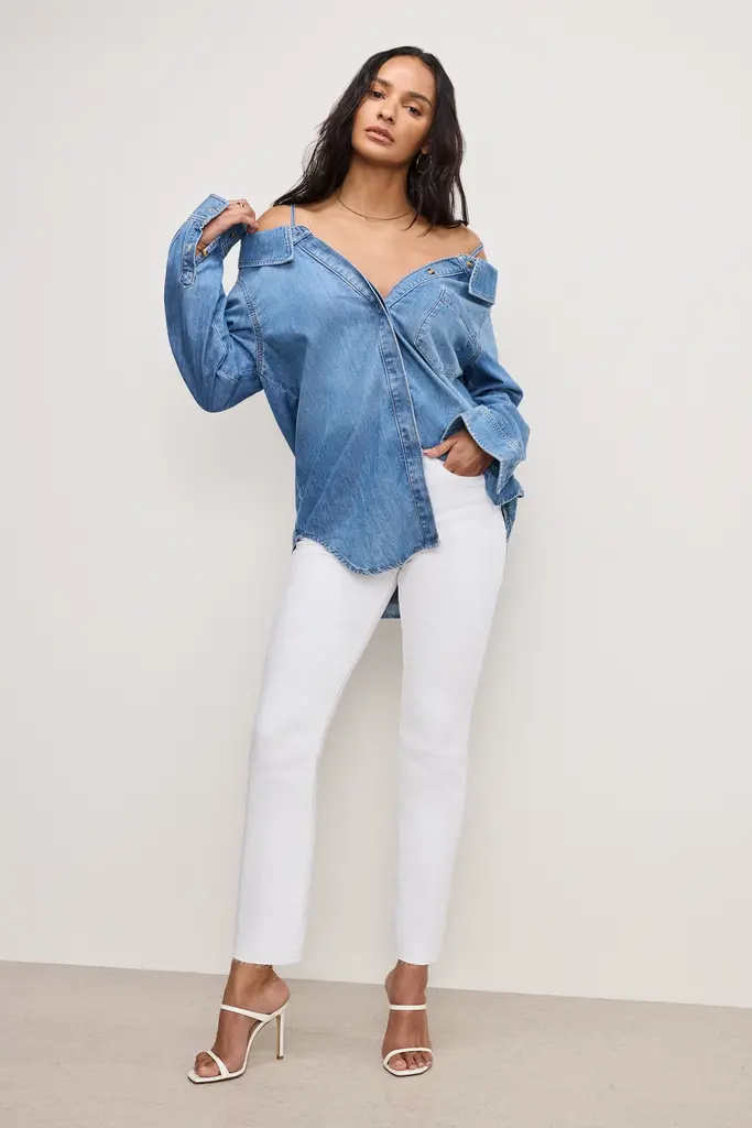 Good American Denim Off The Shoulder