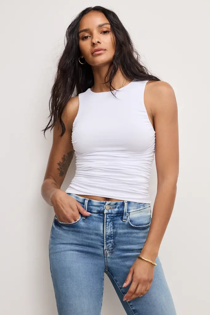 Good American Stretch Jersey Tank