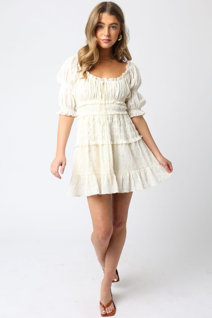 The Denim Bar Quisie Ruffle Dress