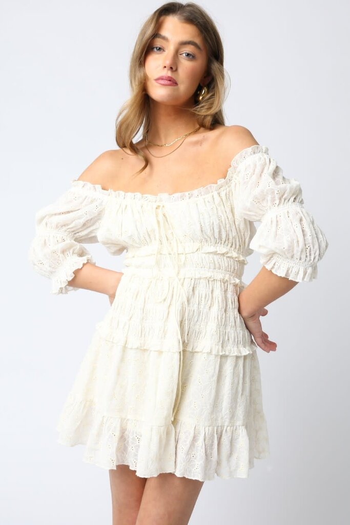 The Denim Bar Quisie Ruffle Dress