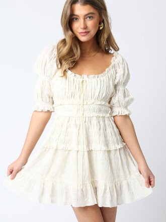 The Denim Bar Quisie Ruffle Dress