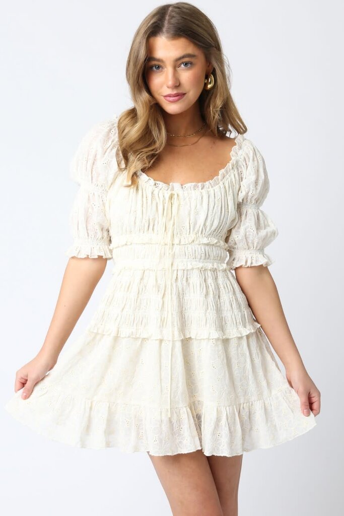 The Denim Bar Quisie Ruffle Dress