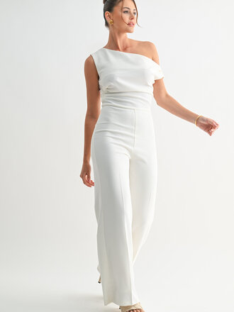 The Denim Bar Luna Drape Jumpsuit