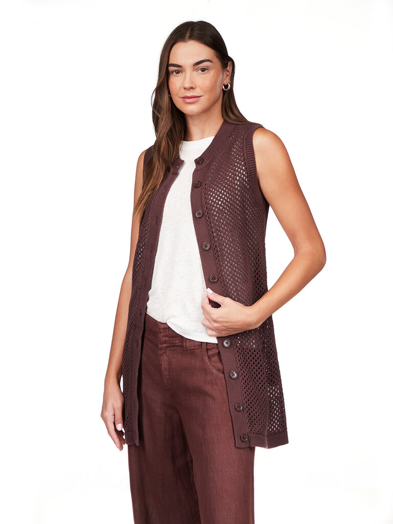 Sanctuary Long Openwork Vest
