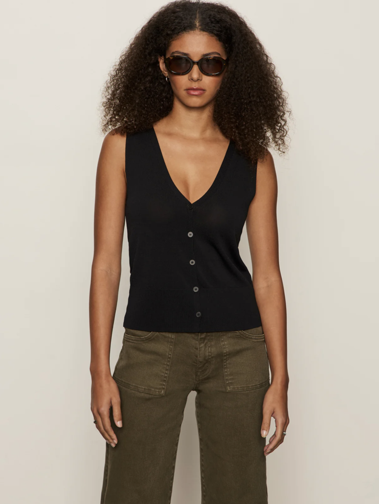 Sanctuary Knitted Button Front Top