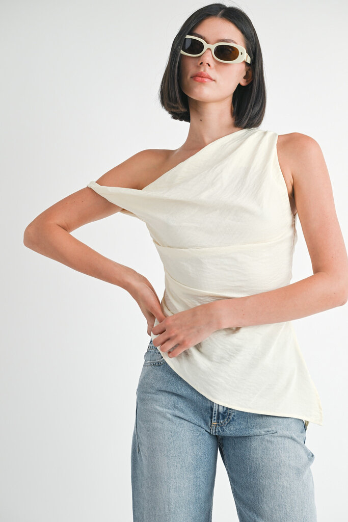 The Denim Bar Julieta Twisted Top