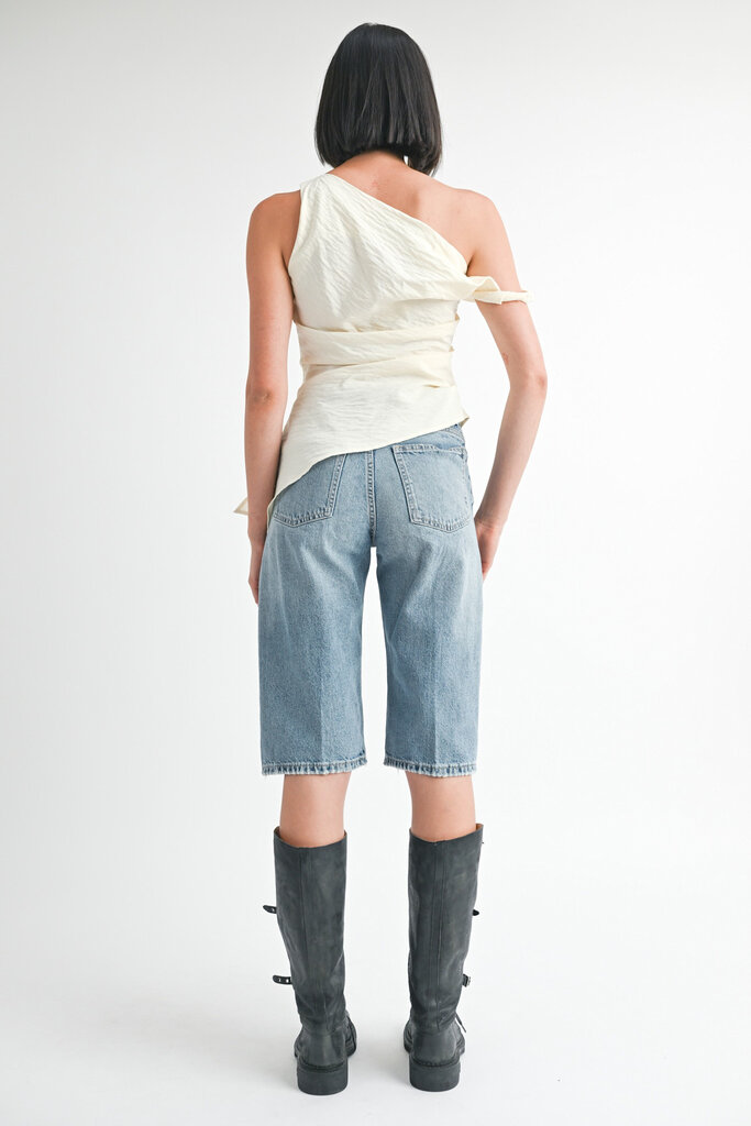 The Denim Bar Julieta Twisted Top