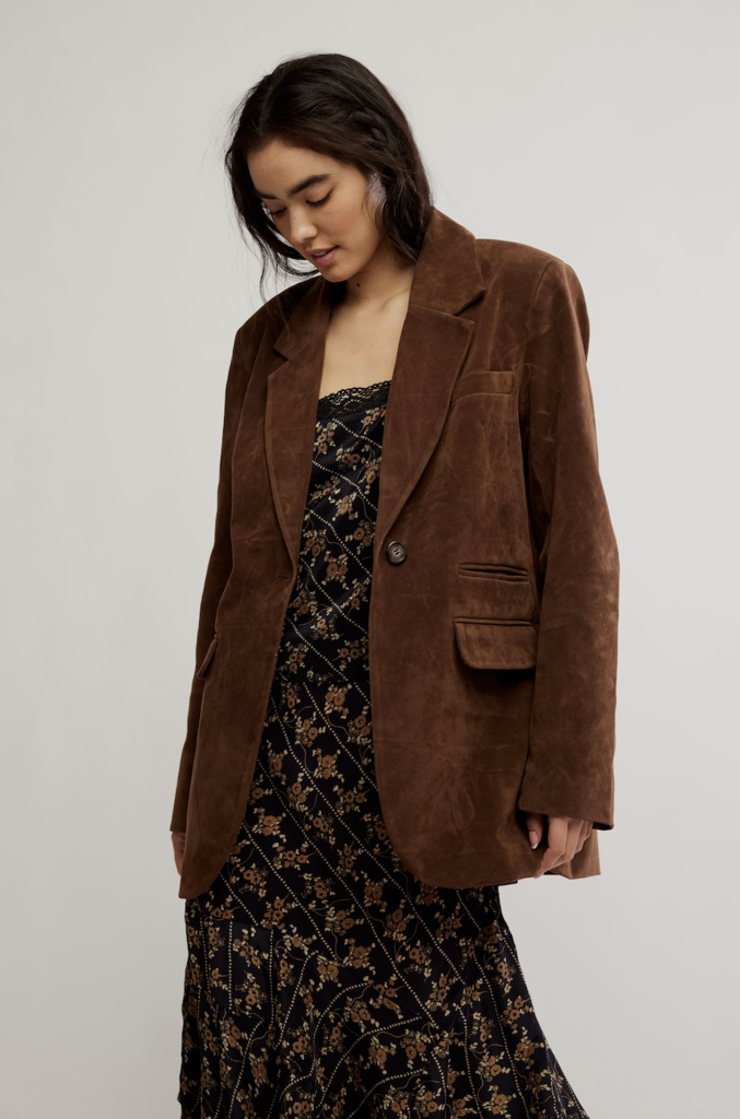 Free People Paper Cut Vegan Blazer