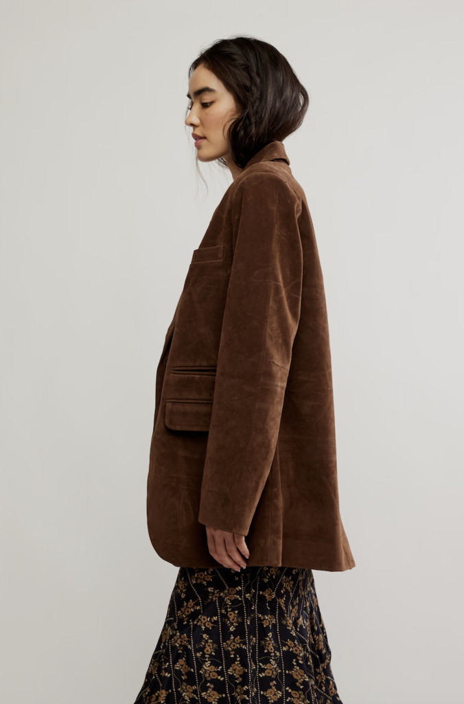 Free People Paper Cut Vegan Blazer