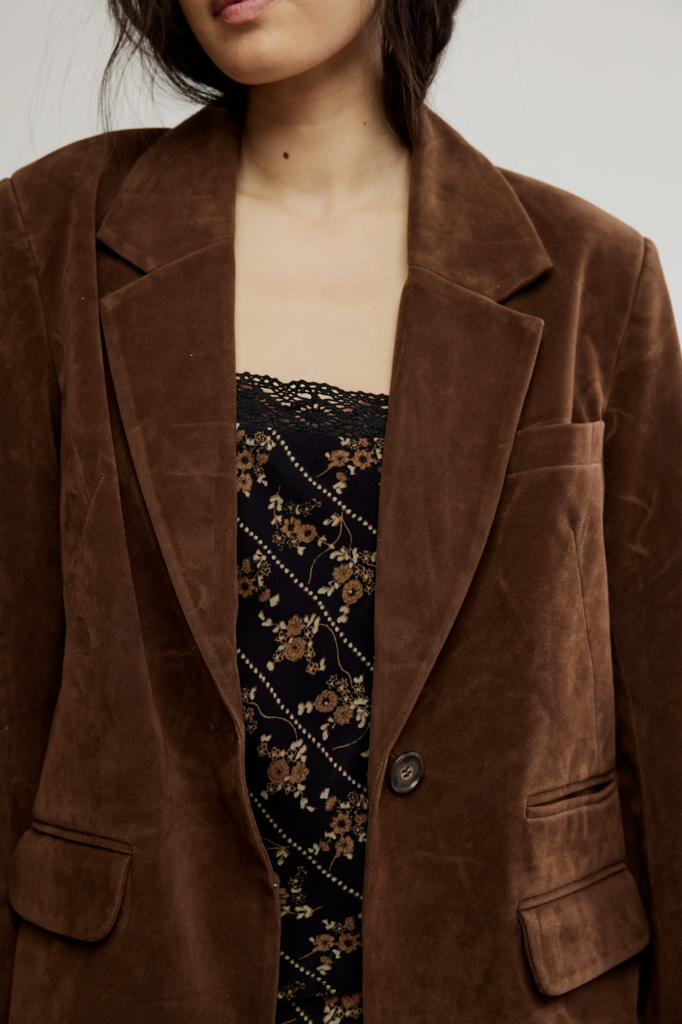 Free People Paper Cut Vegan Blazer
