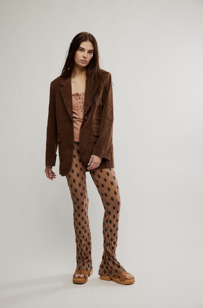 Free People Paper Cut Vegan Blazer