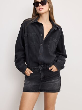 Good American Denim Shirt Dress