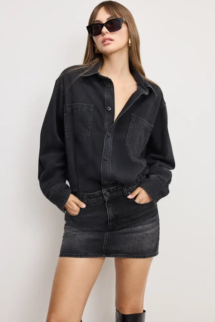 Good American Denim Shirt Dress