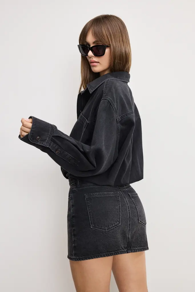 Good American Denim Shirt Dress