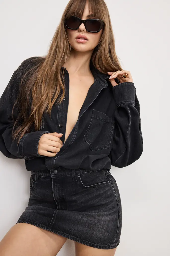 Good American Denim Shirt Dress