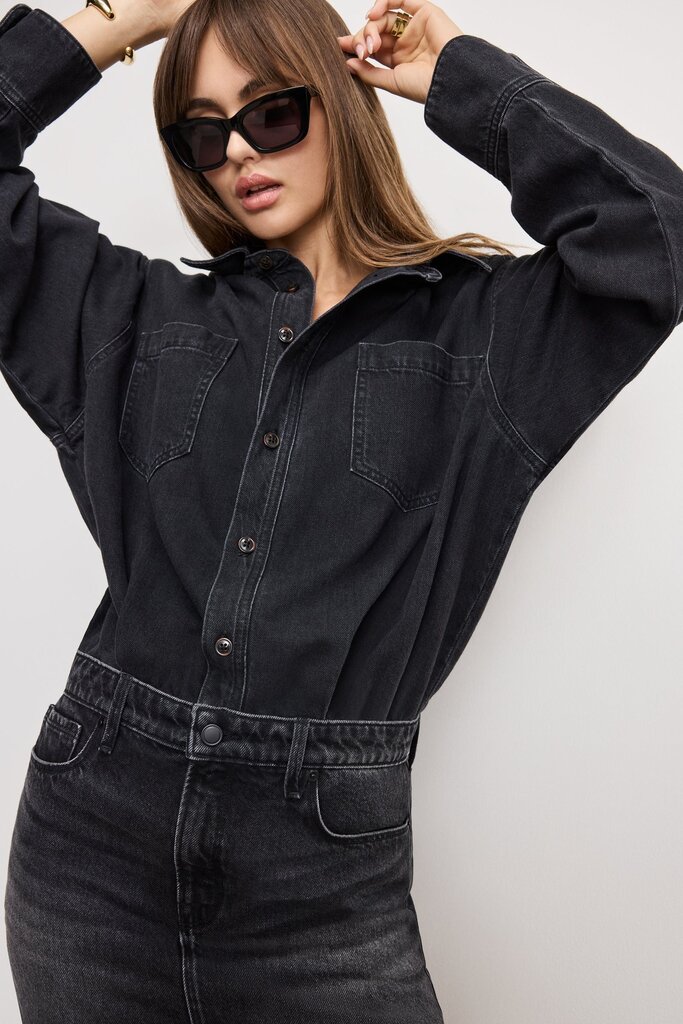 Good American Denim Shirt Dress