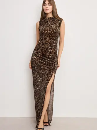 Good American Lucky Leopard Maxi