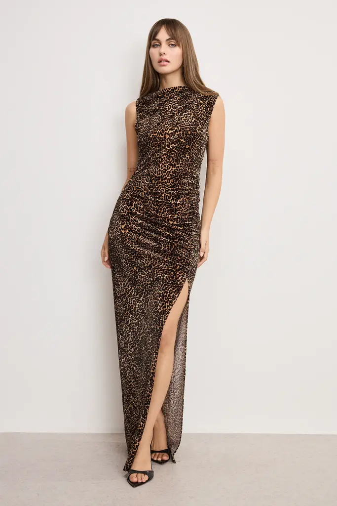 Good American Lucky Leopard Maxi