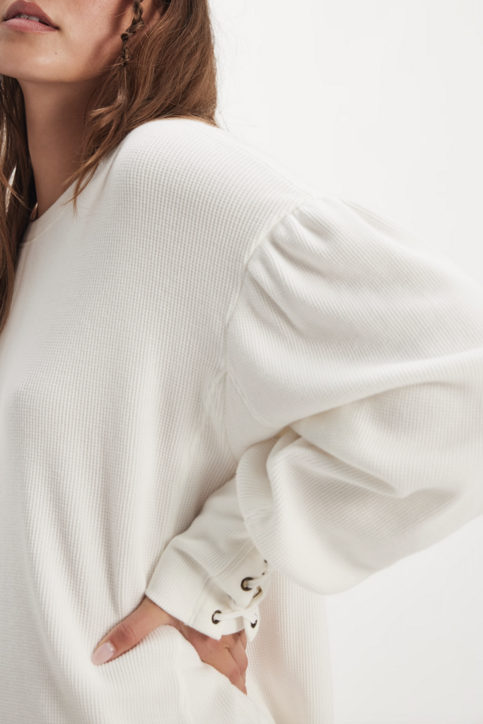 Free People Lapis Cuff Sweatshirt