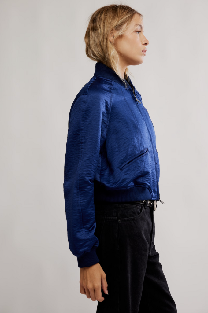 Free People Ellie Satin Bomber