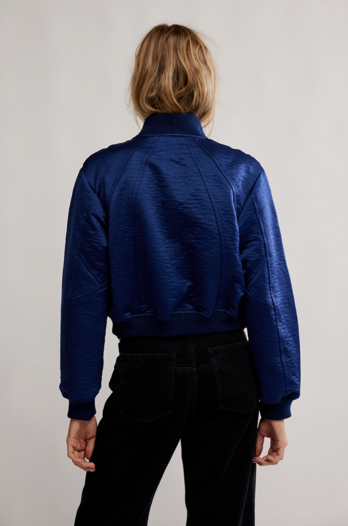 Free People Ellie Satin Bomber