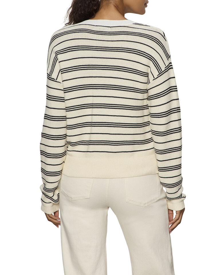 Sanctuary Striped Henley Sweater