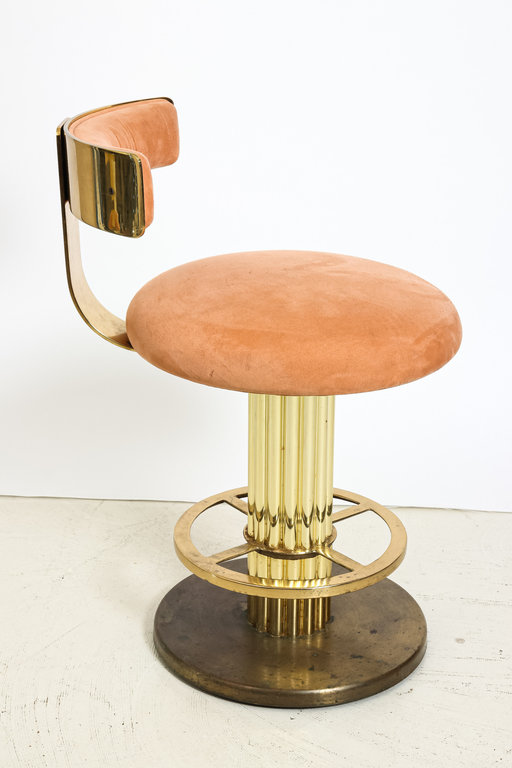 Design for Leisure Art Deco Revival Brass Counter Stools