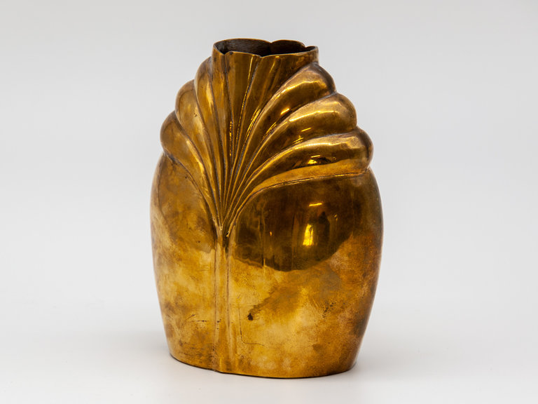 Brass Art Deco Style Vase