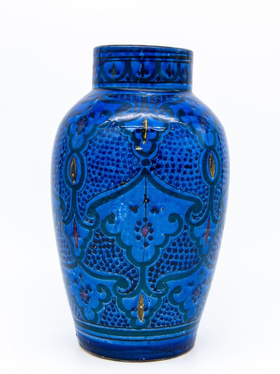 Blue Moorish Vase