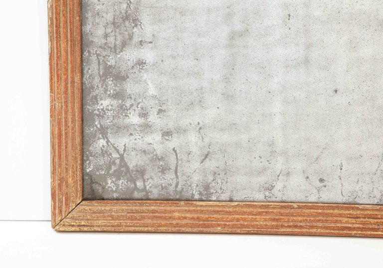 Antique French Wood Frame Mirror