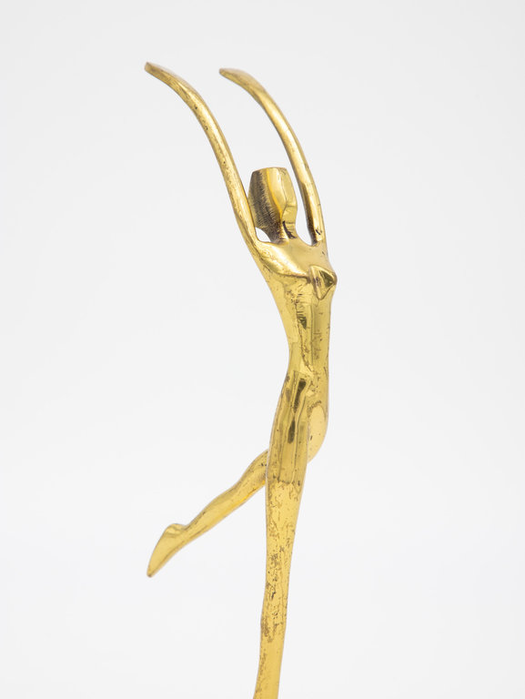 Art Deco Inspired Mid Century Modern Brass Ballet Dancer Figurine