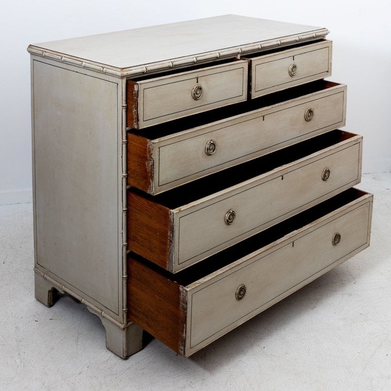 Pair of Faux Bamboo Chests of Drawers