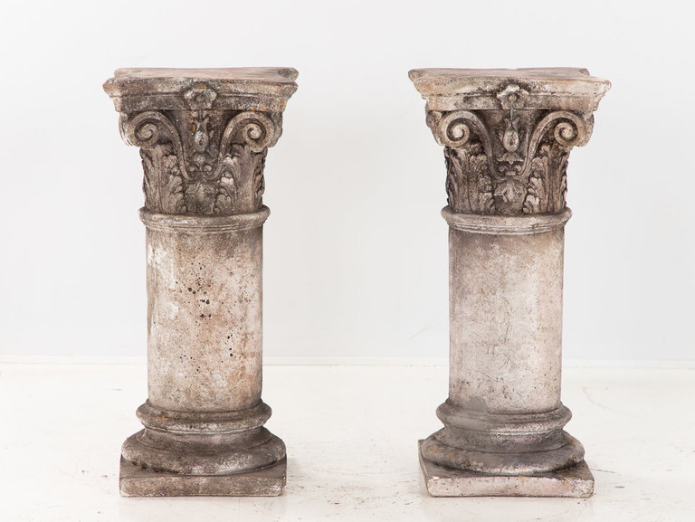 Pair of Stone Columns, French early 20th century
